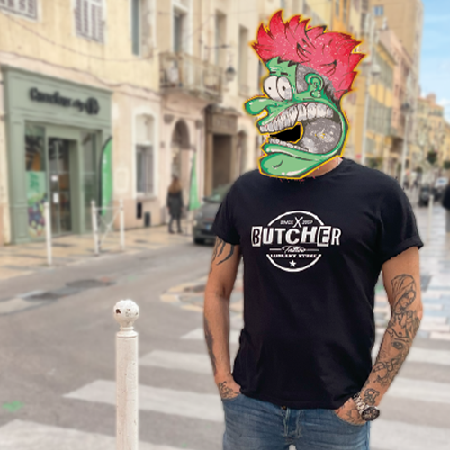 T-shirt noir Butcher